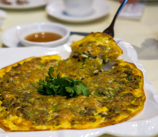 CHIU CHOW STYLE OYSTER PAN CAKE New Mandarin Seafood Restaurant