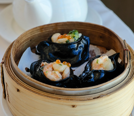 STEAMED SCALLOP & PEA TIP DUMPLING Dynasty Seafood Restaurant