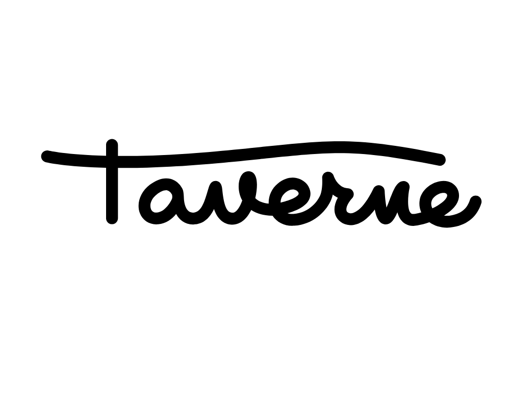 Taverne Du Le Square restaurant logo in black and white.