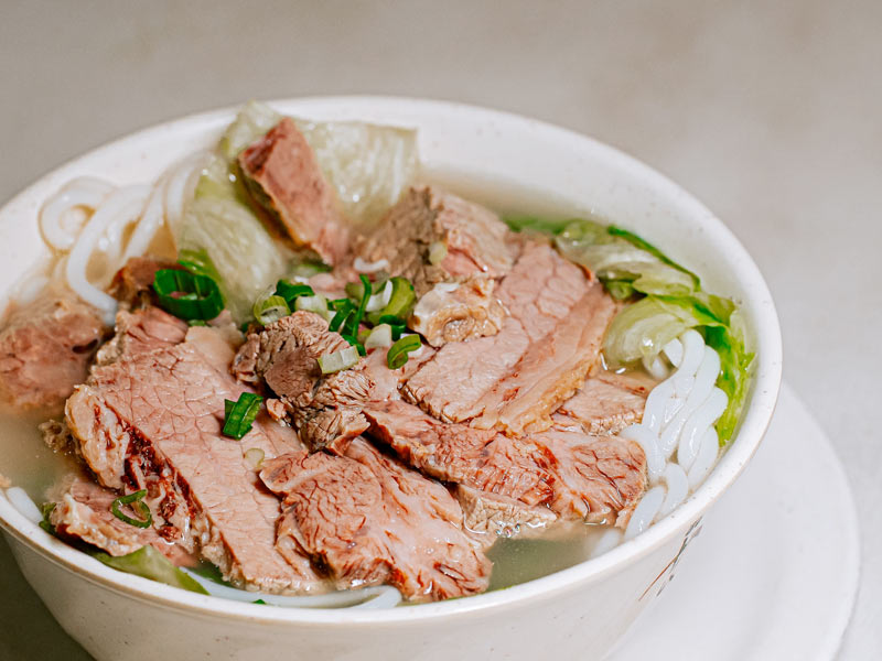 Boiled Beef Brisket with Rice Noodle in Soup — New Town Bakery & Restaurant (Chinatown) Boiled Beef Brisket with Rice Noodle in Soup — New Town Bakery & Restaurant (Chinatown)